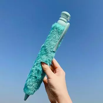 1 шт. Большая пушистая шариковая ручка-роллер 1,0 мм с черными чернилами для письма в офисе и школе