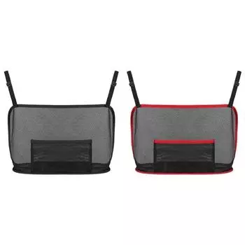 1 шт. Большая вместимость, сетчатый карман для автомобильного сиденья, сумка-кошелек, держатель для сумки, органайзер для хранения, сетка для животных, барьер для собак, сумка между задними сиденьями чёрный