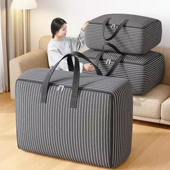 1 шт., большая вместительная сумка для собачки, стеганая сумка для хранения одежды, шкаф-органайзер, сумка для хранения одеял, сумка для хранения M чёрный