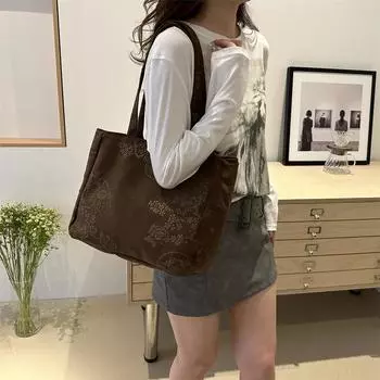 1 шт. Большая вместительная сумка-тоут, модная женская сумка на одно плечо, вмещает ipad