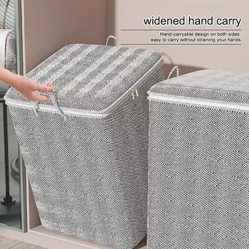 1 шт. Большая вместительная сумка для хранения из нетканого материала, органайзер для шкафа, домашнего хозяйства, можно использовать для одеяла, одежды, игрушек