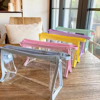 1 шт., большая вместительная водонепроницаемая косметичка, прозрачный летний органайзер для хранения косметики, сумки, прозрачный пенал для девочек