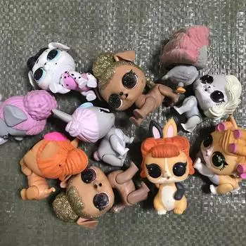 1 шт. Большие глаза животных случайные супер мини куклы 3 см питомцы девушки Diy коллекционные игрушки детский подарок на день рождения