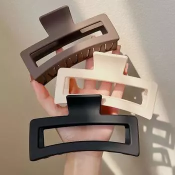 1 шт. большие квадратные заколки для волос, прямоугольные большие заколки для толстых волос, аксессуары для волос для женщин и девочек чёрный