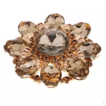 1 шт. Большие металлические пуговицы со стразами на ножке 46 мм, швейные принадлежности для свадебного платья чёрный