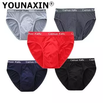 1 шт., большие мужские трусы, нижнее белье для мальчиков, дышащие трусы, большие трусы, трусы, мужские сексуальные плавки L XL 2XL 3XL 4XL 5XL L чёрный