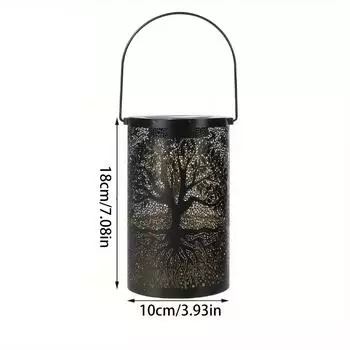 1 шт. Большие солнечные фонари в виде дерева, Уличные винтажные солнечные фонари, Металлические светодиодные декоративные фонари для сада, патио, газона, настольные фонари big tree