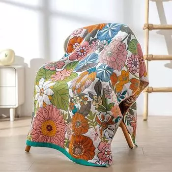 Большое банное полотенце 80 x 160 см Чистый хлопок Марля Впитывающее Быстросохнущее Банное полотенце Для дома Ванной Завернутое Пляжное Душевое полотенце, 1 шт. 80x160cm