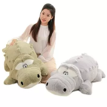 1 шт. Большой крокодил плюшевые игрушки куклы мягкие игрушки супер мягкие спальные подушки подушки игрушка для детей девочек рождественские подарки 55cm зелёный