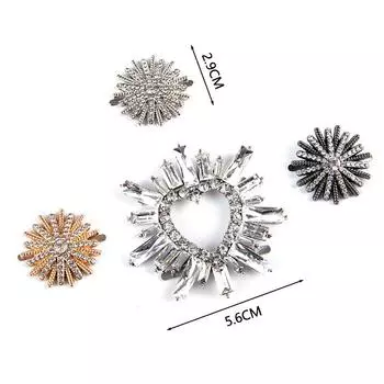 1 шт., большой стеклянный пластиковый женский зажим для свадебной обуви ручной работы, пряжка для свадебной обуви