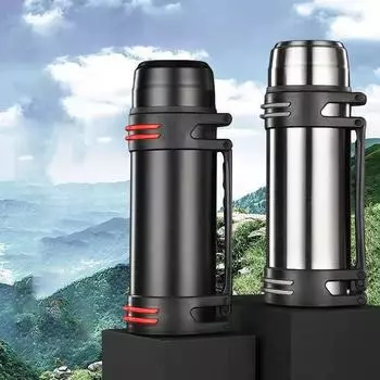 1 шт. большой термос 2000 мл, термосы из нержавеющей стали, термокружка для воды, 24 часа