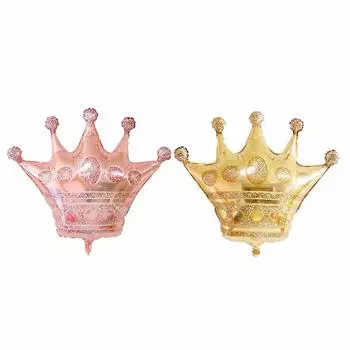 1 шт. большой золотой гелиевый шар в форме короны, фольгированные шары в форме короны принцессы для украшения дня рождения, свадьбы, вечеринки, ребенка