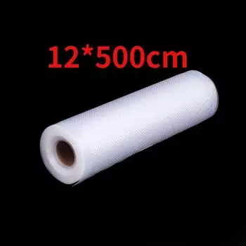 1 шт. Более толстые кухонные вакуумные пакеты для запайки, многоразовые рулоны, для сохранения свежести продуктов, для хранения в холодильнике 12*500cm белый
