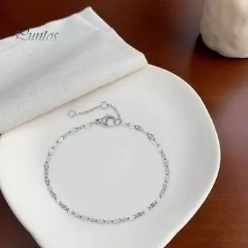 1 шт., браслет-цепочка, удлиненная цепочка, регулируемая антикоррозийная цепочка с геометрическим рисунком, гипоаллергенный браслет из нержавеющей стали с рыбьими губами, женский браслет-цепочка золотистый