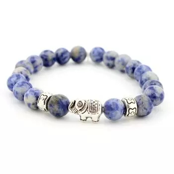 1 шт., браслет из камня лавы, агат, браслет со слоном для мужчин и женщин