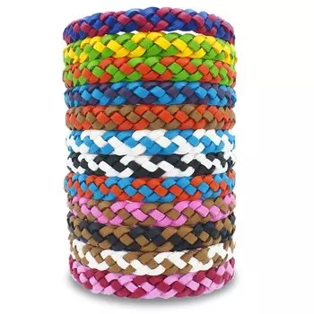 1 шт. браслет от комаров - индивидуально упакованный браслет из искусственной кожи от насекомых и насекомых для детей и взрослых серебряный