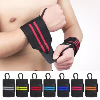 1 шт. браслет поддержка запястья тяжелая атлетика тренажерный зал поддержка запястья лямки бинты кроссфит пауэрлифтинг Left