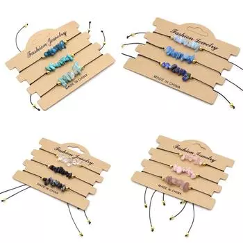 1 шт., браслет с лечебными хрустальными бусинами, натуральный камень, гравий, эластичные браслеты на веревке для мужчин и женщин, ювелирные изделия, подарки, длина 15-20 см 15-18cm