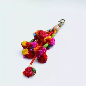1 шт. Брелок DIY Плюшевый помпон Ручной работы Кисточки Брелок Кольца для ключей Подвеска для сумки