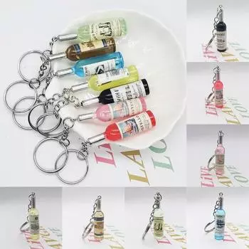 1 шт., брелок для бутылки пива, вина, милая новинка, автомобильная сумка, брелок для ключей, аксессуары, разные цвета, смола зелёный