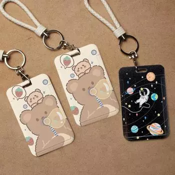 1 шт. Брелок для ключей Изысканный защитный чехол Стильная сумка Подвеска Удобный пластиковый держатель для карт Брелок