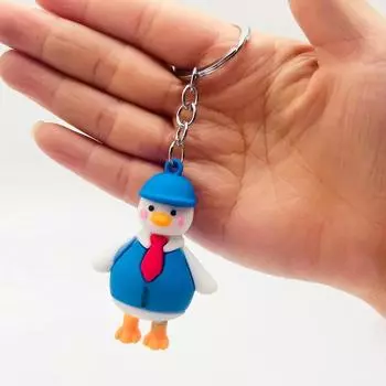 1 шт. брелок для ключей милые аксессуары для ключей детские подарки рюкзак кулон друг кулон путешествие утка брелок утка животное