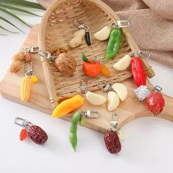 1 шт. брелок для ключей с имитацией чеснока, брелок в виде еды, модель подвески, аксессуары, креативные украшения для вечеринки, подарка, детской сумки, украшения