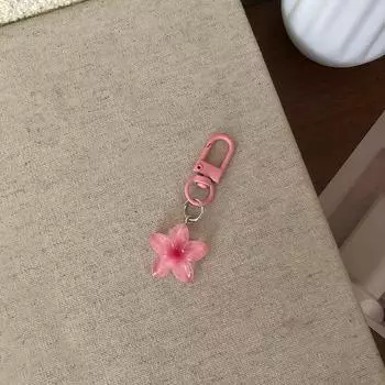 1 шт. брелок для ключей, украшения из смолы, сумка, маленький брелок для ключей в виде цветка, брелок для багажа из смолы, многоцветный