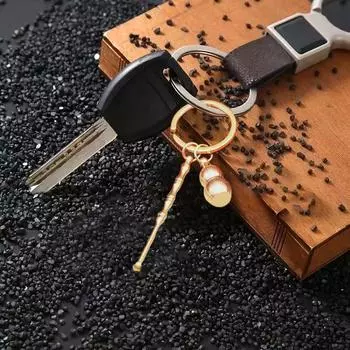 1 шт. брелок для ключей в виде ложки для ушей, модельные аксессуары, пуля, подарочная латунная подвеска, тыква, рюкзак, имитация, портативный