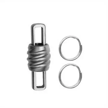 1 шт. брелок из титанового сплава, быстросъемный автомобильный брелок, мини-быстро открывающийся металлический кольцевой замок серый
