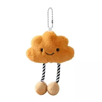 1 шт. брелок милые плюшевые игрушки креативный брелок кулон модный рюкзак подвески улыбающееся облако ткань