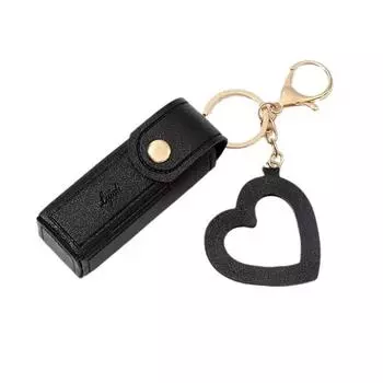 1 шт. Брелок Мини С Зеркальцем Портативный Помада Сумки Твердый Кошелек Защитный Чехол Кожа жёлтый