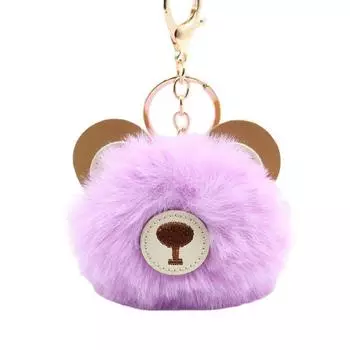 1 шт. брелок плюшевый милый брелок модные уши шарм мультяшный шар кулон сумка декор брелок