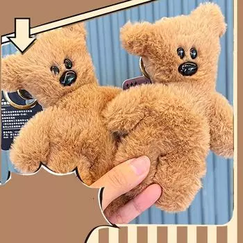 1 шт. брелок-подвеска в виде плюшевого мишки, мультяшная милая плюшевая кукла, игрушка кавайная, мягкая сумка, подвески, украшения для детей, подарок