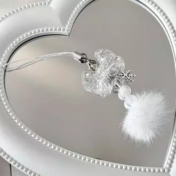 1 шт. брелок-подвеска в виде снежинки, пряжка для ключей, бант, телефонная цепочка, цепочка с шариками для волос, цепочка с бусинами, брелок в виде снежинки