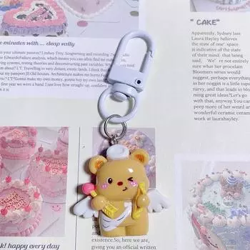 1 шт. брелок с изображением медведя-масла Kawali, акриловая подвеска, сумка, аксессуары, пара, милые детские игрушки, подарок на день рождения для девочек as the picture