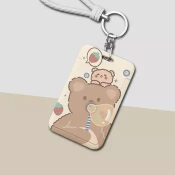 1 шт. Брелок Удобный Защитный Чехол Изысканный Подвесной Чехол Стильный Держатель Для Карт Пластиковый Брелок