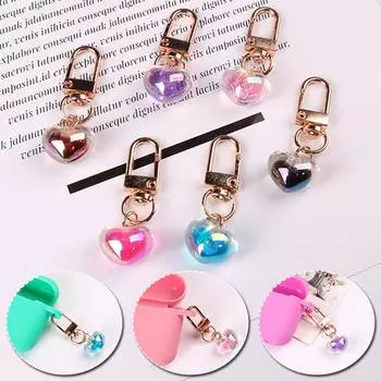 1 шт. брелок в форме сердца, чехол для мобильного телефона, подвески, брелок для ключей, автомобильный брелок, брелок для сумки, подвеска, прозрачная подвеска в виде любви, украшения для сумки