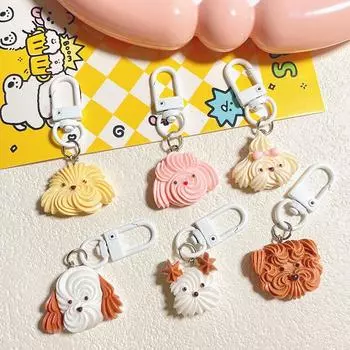 1 шт., брелок в виде печенья с кремом для собак, креативный щенок, подвеска на сумку, милое украшение своими руками as the picture
