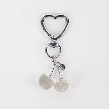 1 шт. брелок в виде вишни для молодой девушки, модный брелок в подарок для нее, украшение, роскошный брелок в виде вишни для женщин, фрукт 7,5x2,6 см 2.6cm x 7.5cm