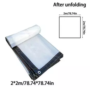 1 шт. брезентовый брезент водонепроницаемый садовый непромокаемый прозрачный полиэтиленовый настил с люверсами чехлы для веранд курятники кемпинг 2*2m