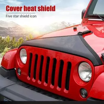 1 шт., брезентовый защитный чехол для капота двигателя автомобиля, бюстгальтер для Jeep Wrangler TJ 1997-2006, автомобильные аксессуары для защиты двигателя чёрный