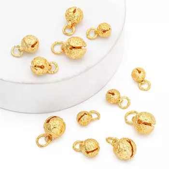 1 шт. Медная подвеска в виде колокольчика в форме звезды для самостоятельного изготовления ожерелья, браслета, серег, аксессуаров для поделок 8mm золотистый