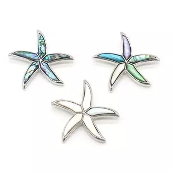 1 шт., брошь из натуральной ракушки, брошь в виде морской звезды для женщин, ювелирные изделия, подарки, 55x55 мм 55x55mm