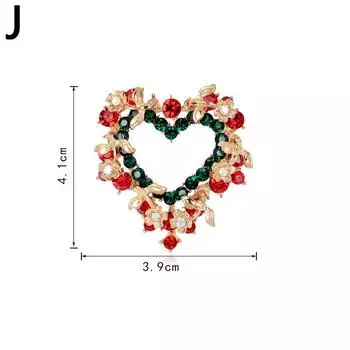 1 шт., брошь Санта-Клауса, булавки, рождественские коллекции, свадебные украшения, женская брошь с кристаллами, броши A