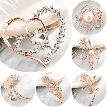 1 шт., брошь со стразами, булавки, аксессуары для одежды, свадебная вечеринка, женская брошь, броши, элегантные