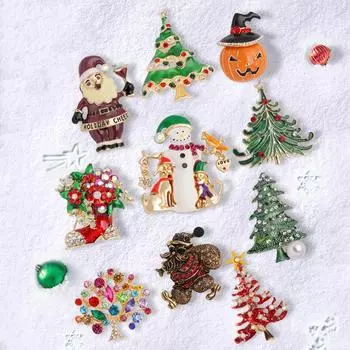 1 шт., брошь в виде снеговика, ювелирное украшение, брошь, булавки, рождественская брошь, женские броши, хрустальный олень A