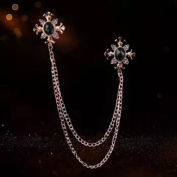 1 шт. Булавка для костюма Брошь Брошь-цепочка Брошь Аксессуары для одежды Модная бижутерия Роскошная брошь с кисточкой из страз Многоцветная