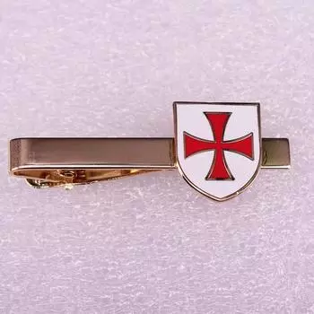 1 шт., булавка с изображением рыцарей тамплиеров, крестоносцев, очаровательный крест, щит, металлические зажимы для галстука, товары для декора делового костюма, позолоченный значок золотой