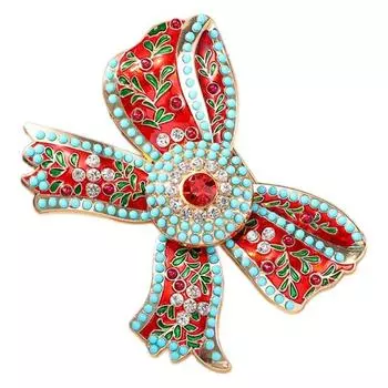 1 шт. булавки большие эмалевые красивые броши-банты винтажные новогодние подарки дамские женские броши-узелки